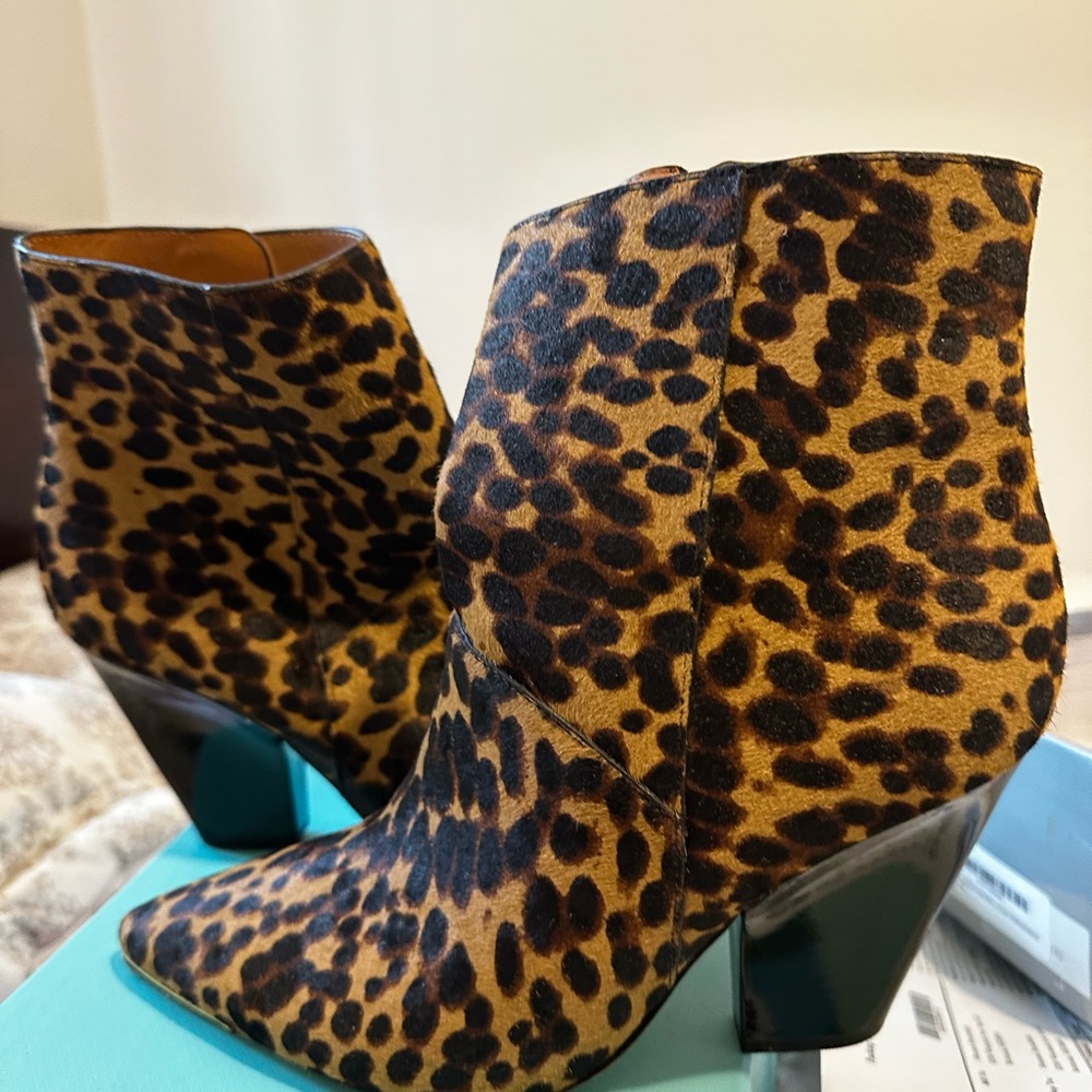 Leopard Print Ankle Boots